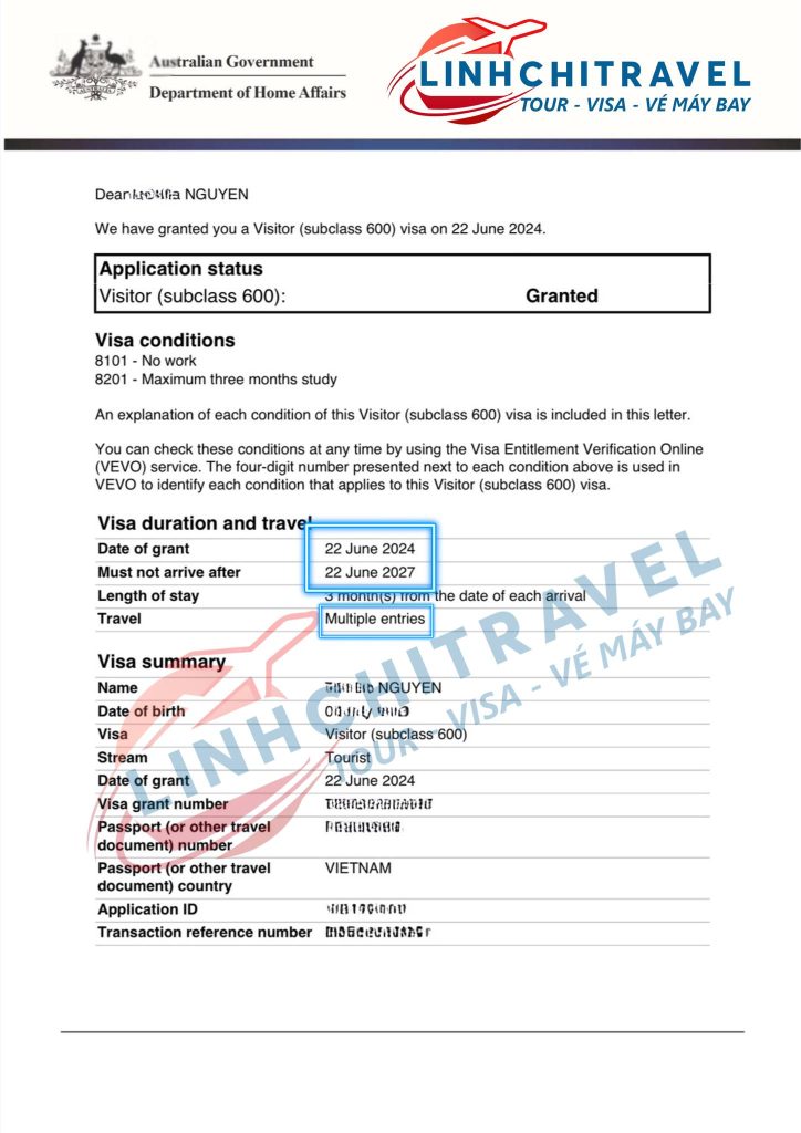 DỊCH VỤ VISA ÚC TẠI LINH CHI TRAVEL 🇦🇺✨